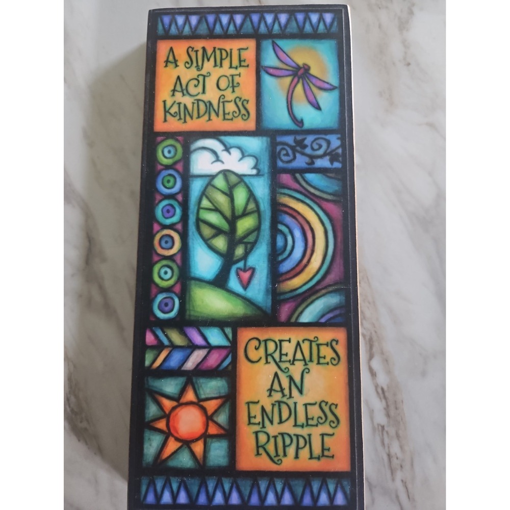 Michael Macone Printed Wood Art Plaque Act of Kindness‎ Quote Archival Wall Hang